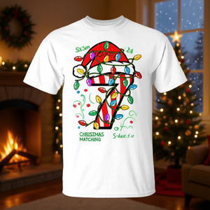 Sei sette caramelle natale coppia abbinata t-shirt 6 7 Meme Design - Product Image 3