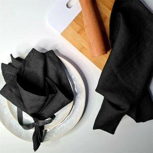 Chine gros lavé mariage 100% lin <span class=keywords><strong>tissu</strong></span> <span class=keywords><strong>tissu</strong></span> fouta plaine serviettes en lin blanc cuisine plumeau - Product Image 4