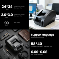 Printer Thermal Mini 58mm dengan Dukungan ESC/POS untuk Penggunaan Supermarket, Antarmuka USB, Printer Label & Barcode Harga Terjangkau