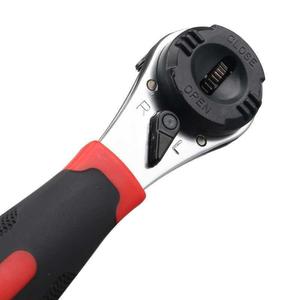 Adjustable Ratchet Wrench 6-22mm Metric Industrial Grade <b>Tool</b> Steel Polished Chrome Plating Anti-Slip Handle - Product Image 5