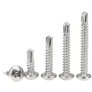 Din7981 acier au carbone zingué filetage grossier tête cylindrique vis à béton bois auto-perçage vis taraudeuse - Product Image 3