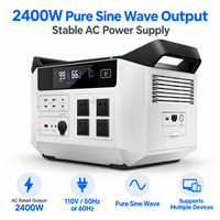 Station d'alimentation portable RV 2496Wh 2500W avec batterie LiFePO4, recharge solaire ODM pour les voyages sur route et l'alimentation mobile