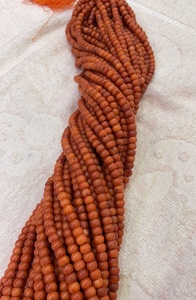 Tambour perles de corail naturel fabrication de bijoux perles de roue en vrac teints DIY <span class=keywords><strong>orange</strong></span> - Product Image 3