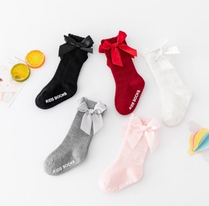 Nouveau Style rayé bas couleur Pure coton chaussettes enfants filles chaussettes hautes avec arcs décontracté bébé chaussettes tricoté équipage 0-3 ans - Product Image 2