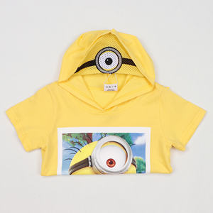 เสื้อยืดเด็กพิมพ์ลายตัวการ์ตูนน่ารักสำหรับเด็กผู้ชายเด็กผู้หญิงเสื้อยืดคอกลมแขนสั้นมีฮู้ดสำหรับฤดูร้อน - Product Image 3