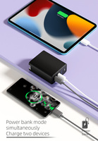 Banco de Energía Portátil con Tecnología GaN, Venta al Por Mayor de Fábrica, Carga Rápida Tipo-C y USB-A, Resistente al Agua, PD45W 20W 5000mAh, Enchufe de CA, Uso en Exteriores