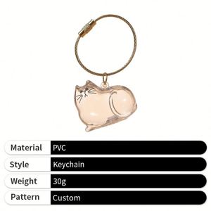 2026 <b>Cute</b> Handmade Transparent Cat Dog Hair Keychain Pet Hair Storage Collections - Product Image 3