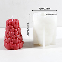 Valentinstag Herzförmige Zylindrische Duftkerzenform DIY Gips Harz Handwerk Ornament Silikonform Modern Einfach China