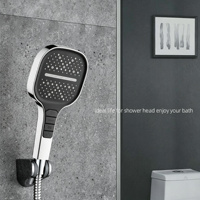 Ensemble de douche mural encastré design cascade minimaliste avec affichage numérique thermostatique, noyau de valve en céramique, finition brossée