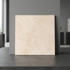 Legend Crema 600x600mm 20mm Glossy Porcelain Tiles Cream Marble Effect Contemporary Interior Flooring Swimming Pool Tile - Product Image 1