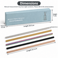 Lot de 3 bougies à huile éternelles rechargeables sans fumée avec mèche en métal et coffret cadeau pour la décoration intérieure et les fêtes