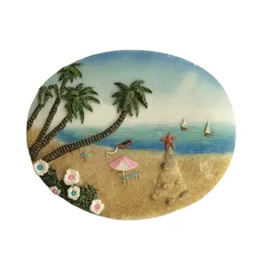 Yenilik turistik hediyelik eşya favori 3D buzdolabı mıknatısı giderici-kumlu plaj, maldivler