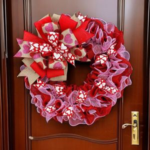 <span class=keywords><strong>Guirnalda</strong></span> <span class=keywords><strong>de</strong></span> Corazones Hecha a Mano con Lino Grueso para el Día <span class=keywords><strong>de</strong></span> San Valentín, Decoración para Puerta, Boda y Hogar, Producto Nuevo <span class=keywords><strong>de</strong></span> Fábrica al por Mayor - Product Image 4