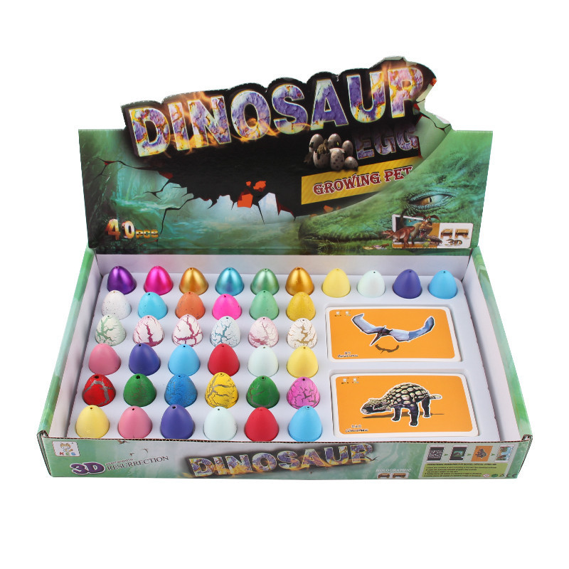 40 huevos de 2x3cm 12 cartas de dinosaurios