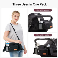 Sac de rangement multifonctionnel universel imperméable et durable pour couches de bébé, organisateur de poussette avec compartiment isotherme