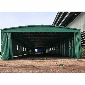 Auvent pliant sur mesure, auvent coulissant, bâche en PVC, auvent imperméable, structure galvanisée pour tente de stockage d'entrepôt - Product Image 1
