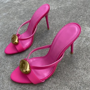 오픈 토 하이힐 깔창 높이 증가 여름 패션 수액 원형 버튼 크로스 스트랩 야외 사용을위한 섹시 봄 겨울 - Product Image 3