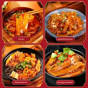 Mie Hot Pot Sichuan Wide Noodle 100g Penyimpanan Suhu Ruangan Grosir Komersial Barang Kering