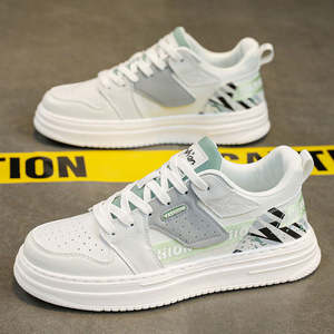 Zapatos de hombre modernos, versátiles, transpirables, informales, para skateboarding, zapatillas de moda, deportivas, con aumento de altura, de cuero para hombre - Product Image 4