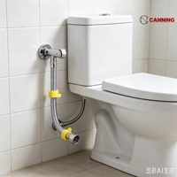 Tuyau tressé en acier inoxydable 304 de 4 pouces, haute pression, anti-explosion, pour l'arrivée d'eau des toilettes, alimentation en eau chaude et froide, température maximale 90°C