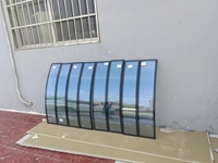 Rampe d'escalier en verre trempé courbé double, taille personnalisable, verre clair, faible teneur en fer, balustrade de sécurité