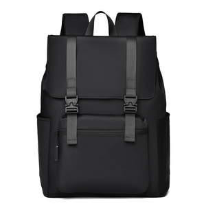 Large Capacity Trendyy Leather Film Laptop <b>Backpack</b> <b>Simple</b> Fashion Cross-Border Design Waterproof Oxford Zipper Polyester for - Product Image 6