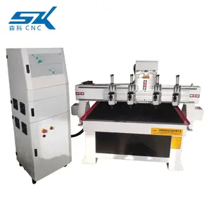 3kw 1325 Profesional 4 Head3.2kw Mebel Gerbang Kayu Mdf Cnc Pemotong Pertukangan Kayu Router untuk Kayu Mdf Akrilik Aluminium