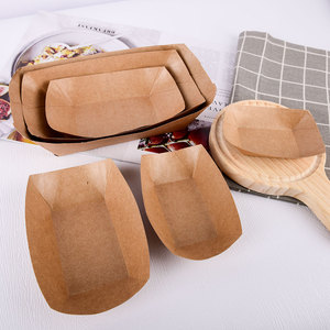 Assiettes en papier jetables, plateau alimentaire, <span class=keywords><strong>vaisselle</strong></span> jetable en papier kraft moderne <span class=keywords><strong>pour</strong></span> mariages, fêtes, restaurants - Product Image 2