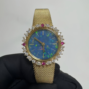 Orologio opale intarsiato con pietre preziose, oro Vintage orologio da <span class=keywords><strong>donna</strong></span>, lussuoso Romance francese di fascia alta 2025 nuovo modello - Product Image 1