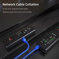 Rastreador de Cables y Localizador de Líneas de Red Electrónico Digital Multifuncional FWT8X con Probador PoE, Pantalla LCD y 6 Meses de Garantía