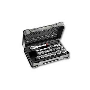 USAG - U06060308 Assortiment de douilles hexagonales dans un boîtier ABS (23 pcs) - EAN 8001150009495 RATCHET AND SOCKET SETS 1/2" - Product Image 1