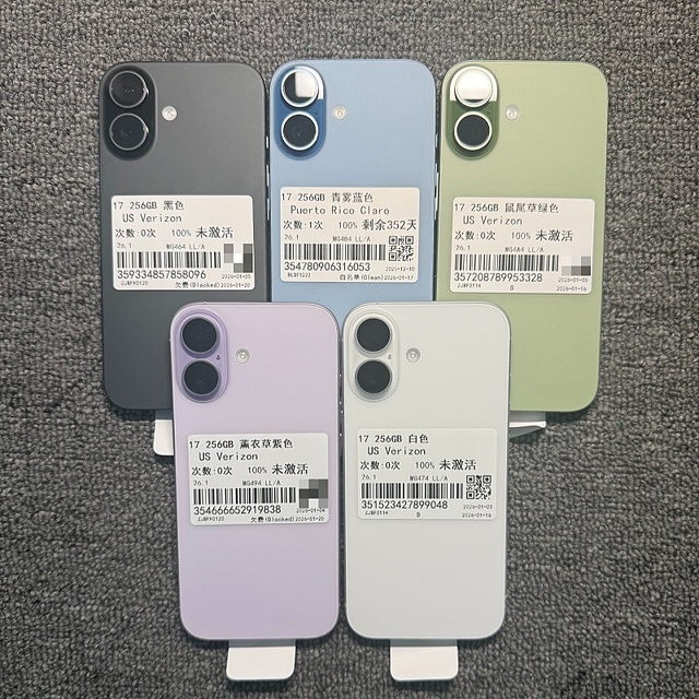 100% Original for Phone 17 256GB/512GB/1TB Black,White,Blue,Green,Purple Ex-factory Price