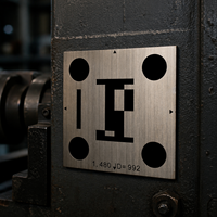Plaques d'identification métalliques gravées au laser, étiquettes de spécifications d'équipement personnalisées, plaques d'identification de machines permanentes avec marquages techniques