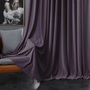 Panneaux de draperie en velours violet élégant, panneaux de rideaux sur mesure pour chambre à coucher et salon - Product Image 6