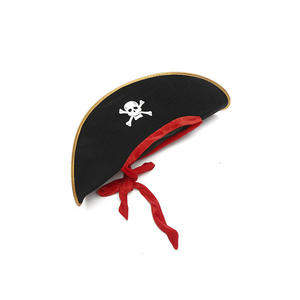 Disfraz de Halloween Show Props, sombrero de pirata, sombrero de <span class=keywords><strong>Piratas</strong></span> <span class=keywords><strong>del</strong></span> <span class=keywords><strong>Caribe</strong></span> con sombrero de pirata de seda roja, fiesta de vacaciones - Product Image 5