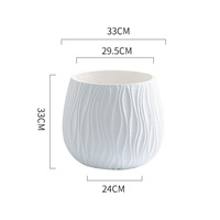 Jardinières décoratives blanches pour la maison et le jardin, légères et modernes, en fibre de verre et argile, avec trou de drainage pour utilisation au sol