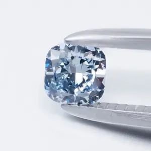 ZF珠宝库存靠垫优质切割蓝色与每1克拉价格HPHT宽松实验室种植钻石