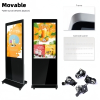 Kiosco LCD con Pantalla Táctil de Pie, Pantalla LCD de Señalización Digital Publicitaria de 43, 49, 55 y 65 Pulgadas