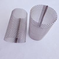 Tabung Jaring Filter Bulat Baja Tahan Karat SS 304 316 Berkualitas Tinggi, Dapat Digunakan Kembali, Tepi Dilas