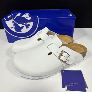 Sandales S de haute qualité 2026 en cuir véritable, semelle souple antidérapante, sabots plats pour la plage et l'extérieur - Product Image 3