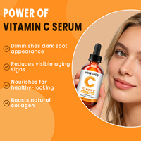 Sérum Visage Naturel à la Vitamine C et Vitamine E pour Éclaircir, Hydrater et Nourrir la Peau, Soin de la Peau 30ml