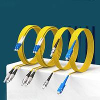 Cable de Fibra Óptica Monomodo de 0.9mm, 2.0mm, 3.0mm, Cable Jumper SC a LC-FC-ST, Cable de Conexión de 1m