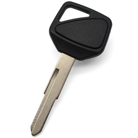 Motorcycle Uncut Blank Key Replacement ABS Black Shell Right Key Blade for Car Key