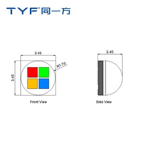 10 wát <span class=keywords><strong>LED</strong></span> ánh sáng với RGB chip phát ra màu sắc màu xanh đỏ ấm trắng RGBW trắng màu xanh lá cây thông lượng phát sáng lm - Product Image 3