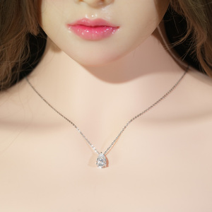 Colgante Unisex Personalizado de Oro 14k con Diamante Cultivado en Laboratorio de Corte Brillante y Engaste Clásico de Garra, Cadena de Eslabones, Regalo para Compromiso, Boda o Fiesta - Product Image 6