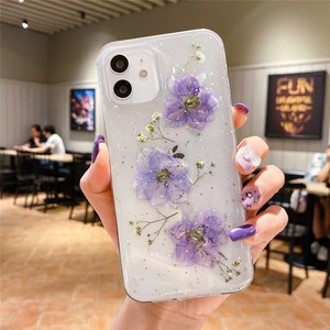 เคสโทรศัพท์เรซิ่นใสลายดอกไม้แท้ แฟชั่นอีพ็อกซี่  ฝาหลังนิ่มใส สำหรับ iPhone 7 8plus XS XR 11 12 14 17AIR - Product Image 6