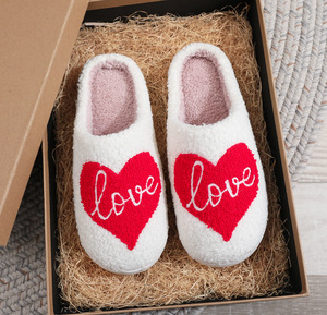 Fashion Indoor Plush for <b>Slippers</b> Soft Comfortable Heart Couple Slide <b>Slipper</b> for Men Women Light Weight for - Product Image 6
