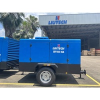 Compresseur d'air stationnaire Liutech Atlas à moteur diesel refroidi par air, lubrifié par vis, LUY085-14, 300 CFM, 14 bars, pour l'exploitation minière