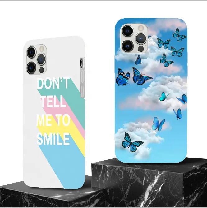 3D Glossy Matte Sublimation Phone Case Half Cover Custom Case High Definition PC Hard Phone Case for Iphone 15pro max