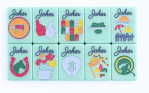 Custom Acrylic Modern American Mahjong Set Luxury Portable <b>Folding</b> <b>Legs</b> Durable 4 Player <b>Table</b> Game Tiles - Product Image 3